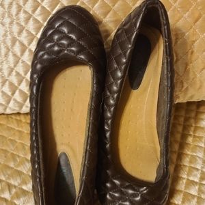 Chocolate Brown Quilted Flats